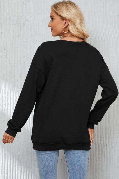 Letter Graphic Dropped Shoulder Sweatshirt