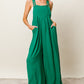 Texture Sleeveless Wide Leg Jumpsuit