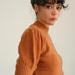 HYFVE Mock Neck Puff Sleeve Sweater