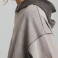 Drop Shoulder Long Sleeve Hoodie with Kangaroo Pocket