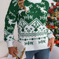 Christmas Element Round Neck Long Sleeve Sweater