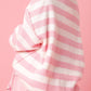 Exposed Seam Striped Round Neck Long Sleeve Sweater