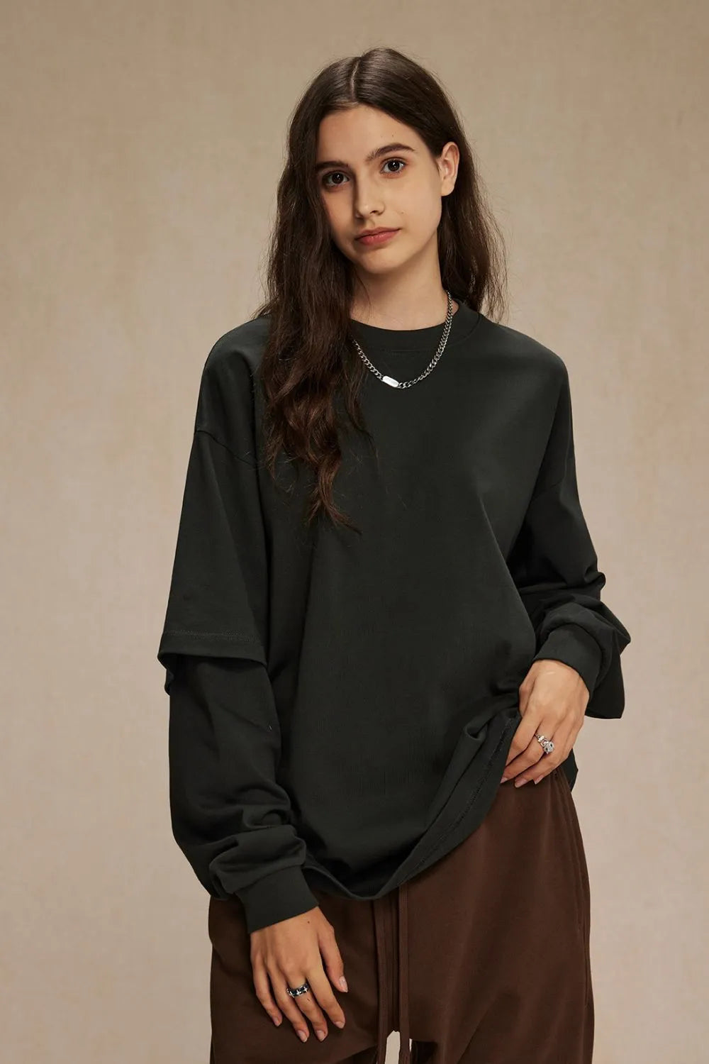 Round Neck Long Sleeve T-Shirt