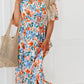 Tied Slit Printed Half Sleeve Maxi Dress