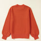 Pumpkin Pattern Round Neck Sweater