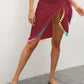 Rainbow Pompom Trim Swim Skirt