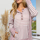 BiBi Striped Thumbhole Long Sleeve Top