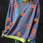 Pumpkin Striped Long Sleeve Sweatshirt