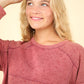 Mineral Washed Oversized Sweatshirt Mini Dress