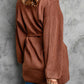 Tied Open Front Dropped Shoulder Cardigan