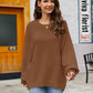 Round Neck  Long Sleeve Sweater