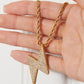 Brass Lightning Pendant Necklace