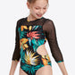 Printed Round Neck Cutout One-Piece Swimsuit