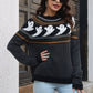Ribbed Round Neck Long Sleeve Pullover Sweater