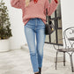 Striped Collared Neck Buttoned Pullover Sweater