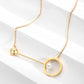 Fashionable Stainless Steel Pearl Necklace