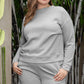 Plus Size Long Sleeve Top and Shorts Set