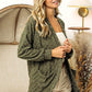 Checkered Long Sleeve Open Front Cardigan