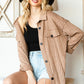 Cable-Knit Button Up Dropped Shoulder Jacket