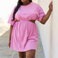HEYSON Summer Field Cutout T-Shirt Dress in Carnation Pink