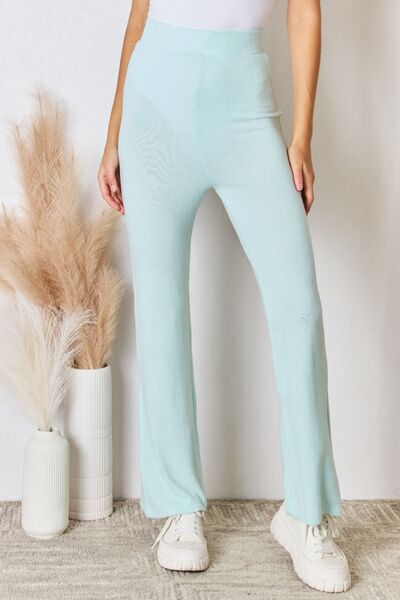 RISEN High Waist Ultra Soft Knit Flare Pants