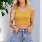 Ribbed Cropped Knit Tank
