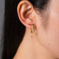 Inlaid Zircon 925 Sterling Silver C-Hoop Earrings