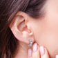 Inlaid Moissanite Huggie Earrings