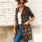 Leopard Button Up Long Sleeve Cardigan