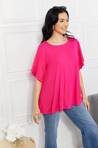 More Than Words Flutter Sleeve Top