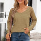 V-Neck Long Raglan Sleeve Top