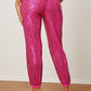 Sequin Drawstring Pants with Pockets