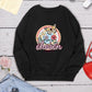 Butterfly Round Neck Dropped Shoulder Sweatshirt