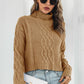 Turtleneck Dropped Shoulder Sweater