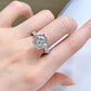 5 Carat Moissanite Side Stone Ring