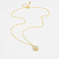 18K Gold-Plated Spring Ring Closure Pendant Necklace