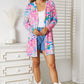 Floral Open Front Long Sleeve Cardigan