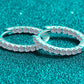 Moissanite 925 Sterling Silver Huggie Earrings