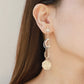 5-Pair Inlaid Rhinestone Moon and Star Drop Earrings Set