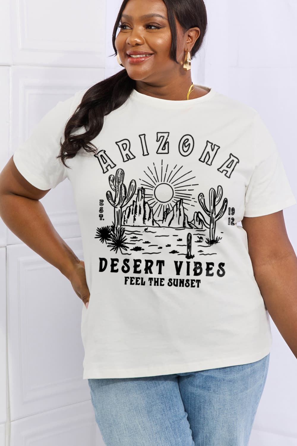 ARIZONA DESERT VIBES FEEL THE SUNSET Graphic Cotton Tee