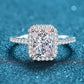 2 Carat Moissanite 925 Sterling Silver Halo Ring