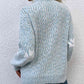 Four Leaf Clover Mock Neck Sweater