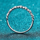 Moissanite Rhodium-Plated Half-Eternity Ring