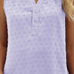 Swiss Dot Notched Neck Tank