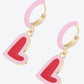 5-Pair Contrast Heart-Shaped Drop Earrings Set