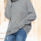 Turtleneck Drop Shoulder Long Sleeve Sweater
