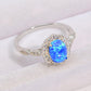 Opal and Zircon 925 Sterling Silver Ring