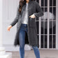 Fringe Trim Open Front Cardigan with Pockets