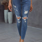 Vintage Skinny Ripped Jeans