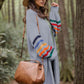 Striped Open Front Long Sleeve Cardigan